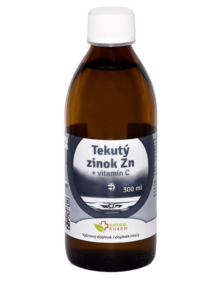 Natural Pharm Tekutý Zinek Zn + Vitamin C 300 ml