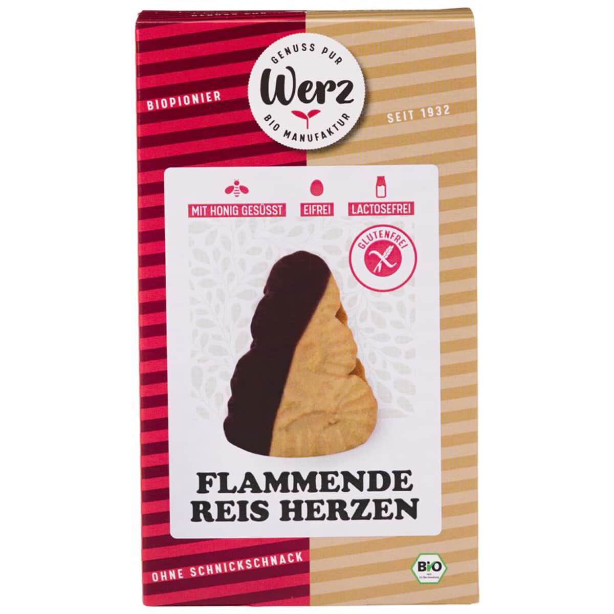 Werz rýžové sušenky s náplní ve tvaru srdíčka BIO 90g
