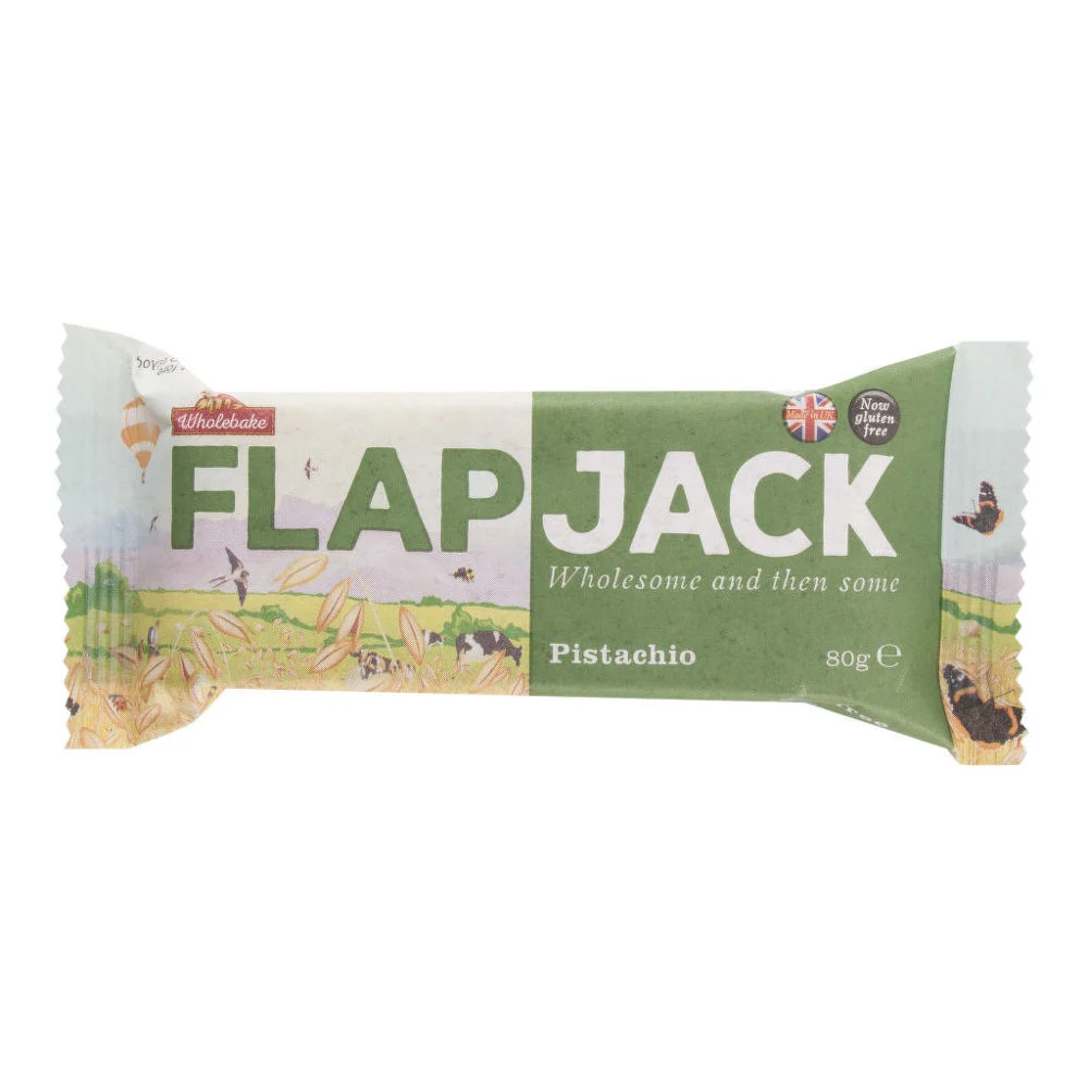 WHOLEBAKE Flapjack ovesný pistácie bezlepkový 80 g