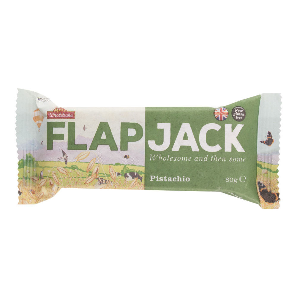WHOLEBAKE Flapjack ovesný pistácie bezlepkový 80 g