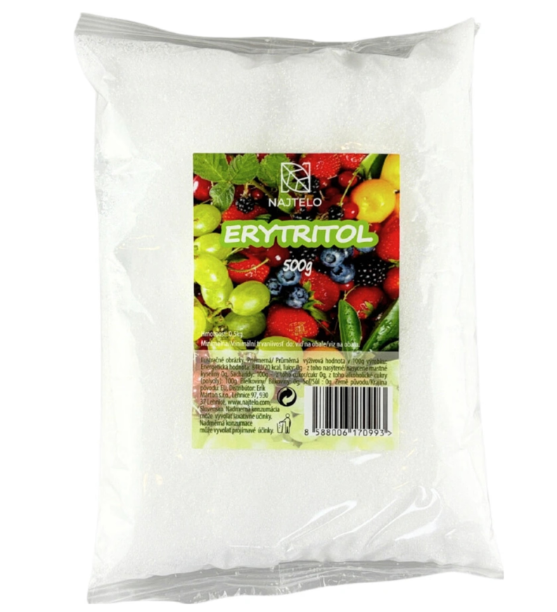 Najtelo Ovocný cukr Erythritol 500g