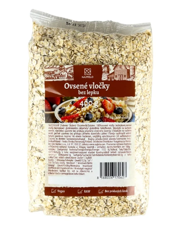 Najtelo ovesné vločky bez lepku 400g