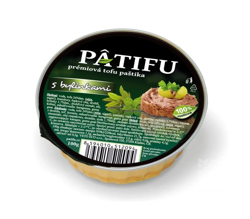 Paštika PATIFU s bylinkami 100 g   VETO ECO