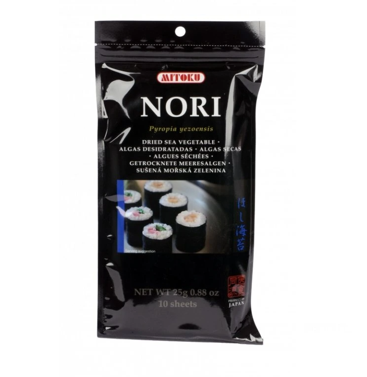 MITOKU MOŘSKÉ ŘASY NORI PLOTKY 25G