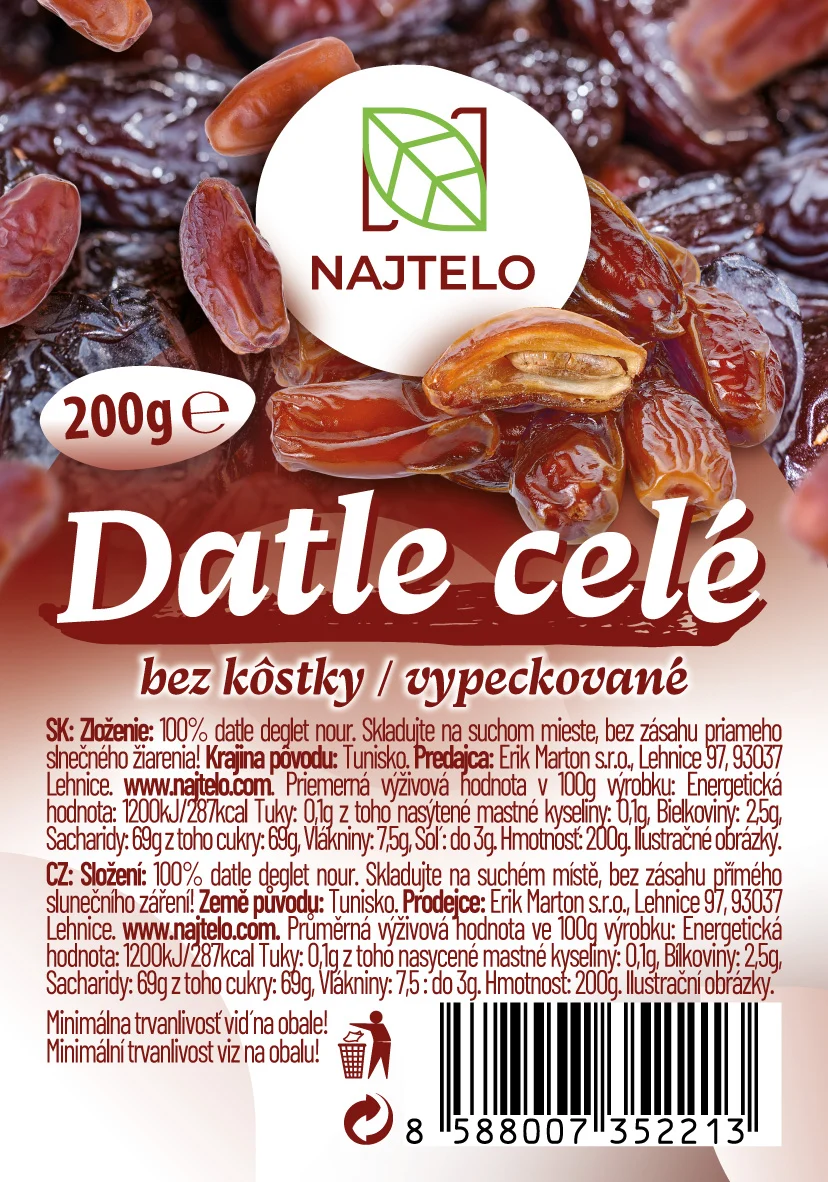 Najtelo Dátily bez pecky Deglet Nour 200g - Obrázek 2