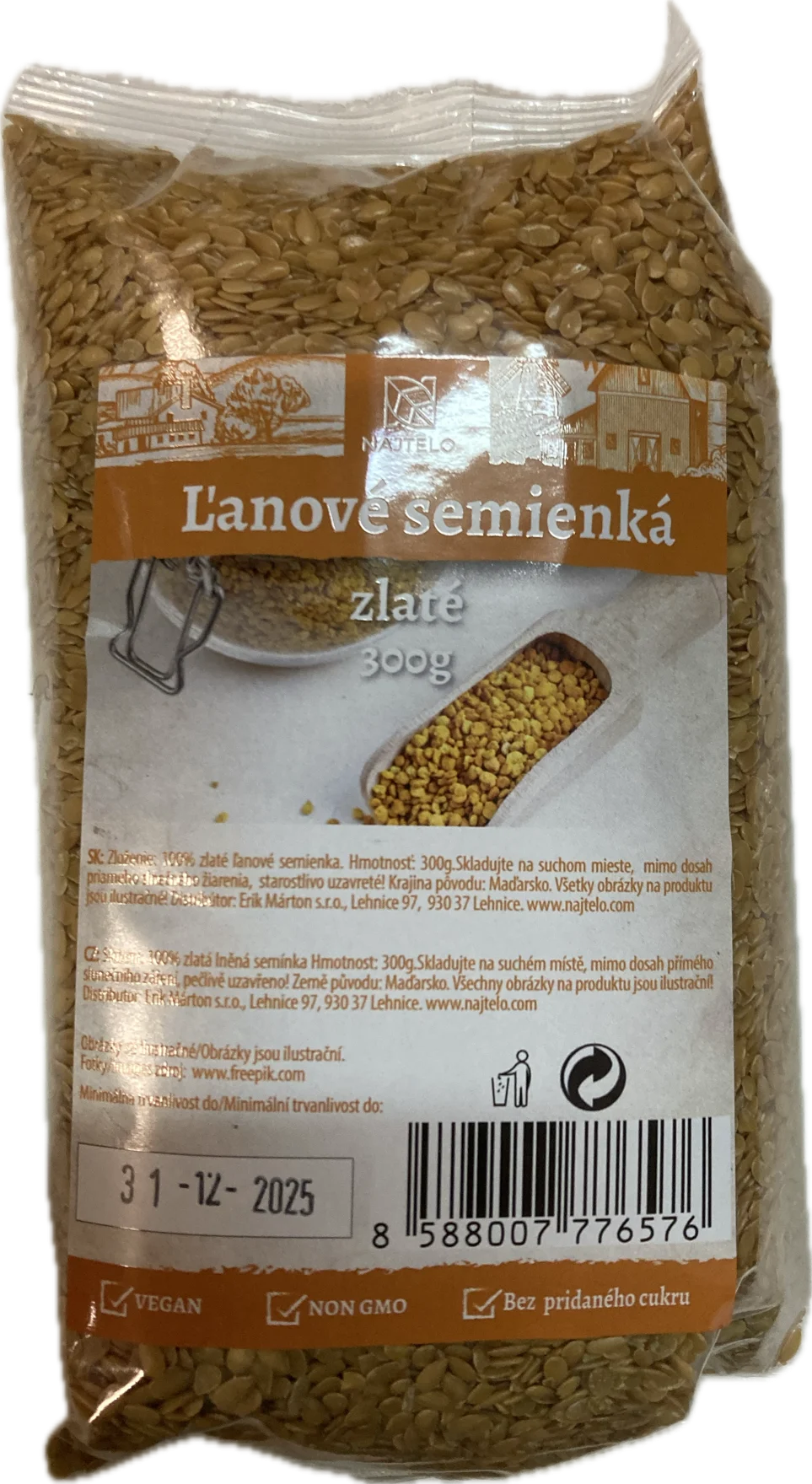 Lněné semínko zlaté 300g Najtelo