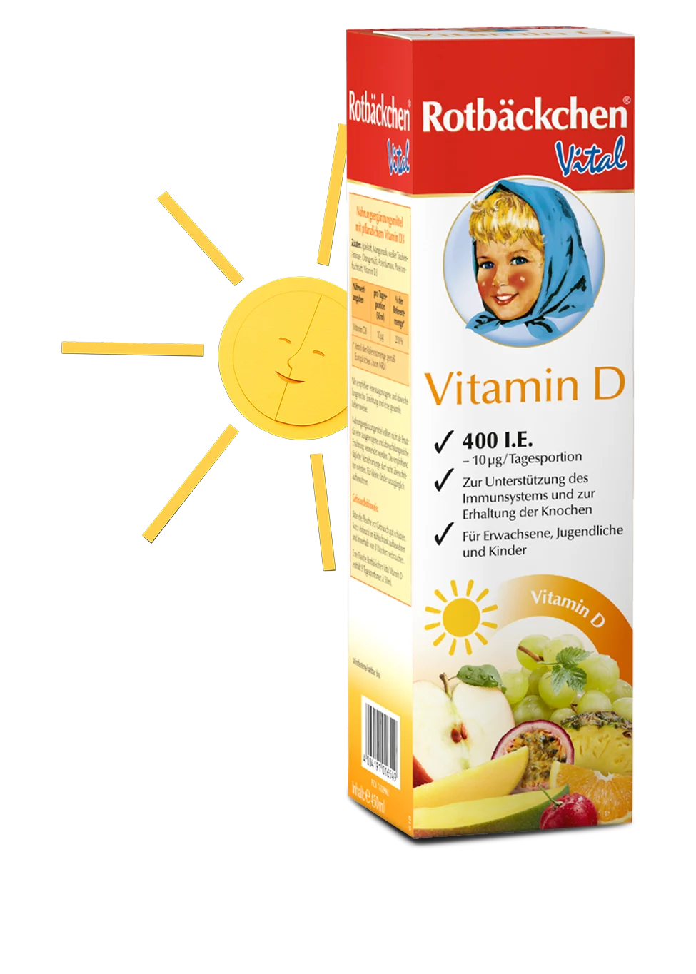 ROTBÄCKCHEN Vital vitamín D 450 ml