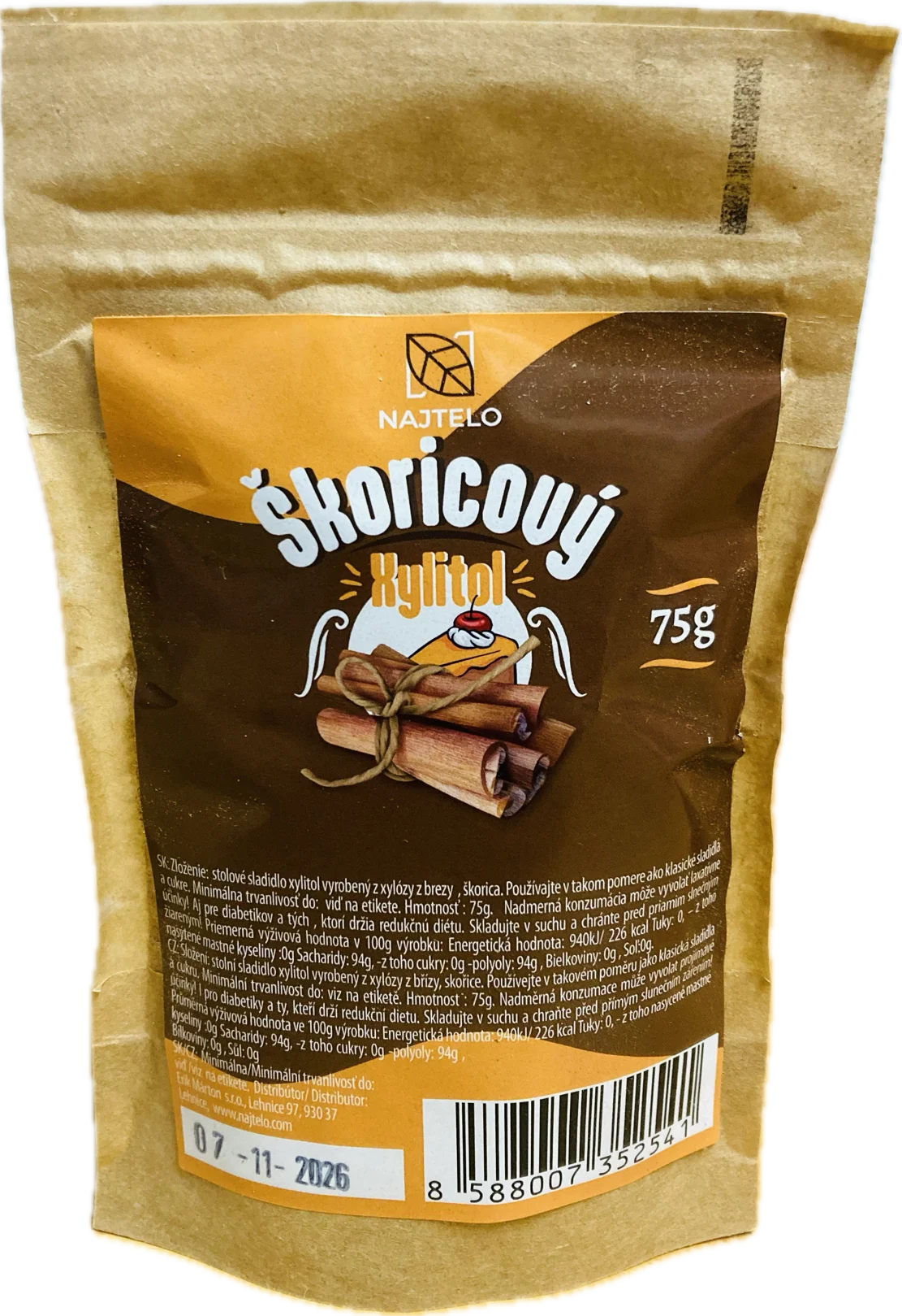Najtelo Xylitol s cejlonskou skořicí 75g
