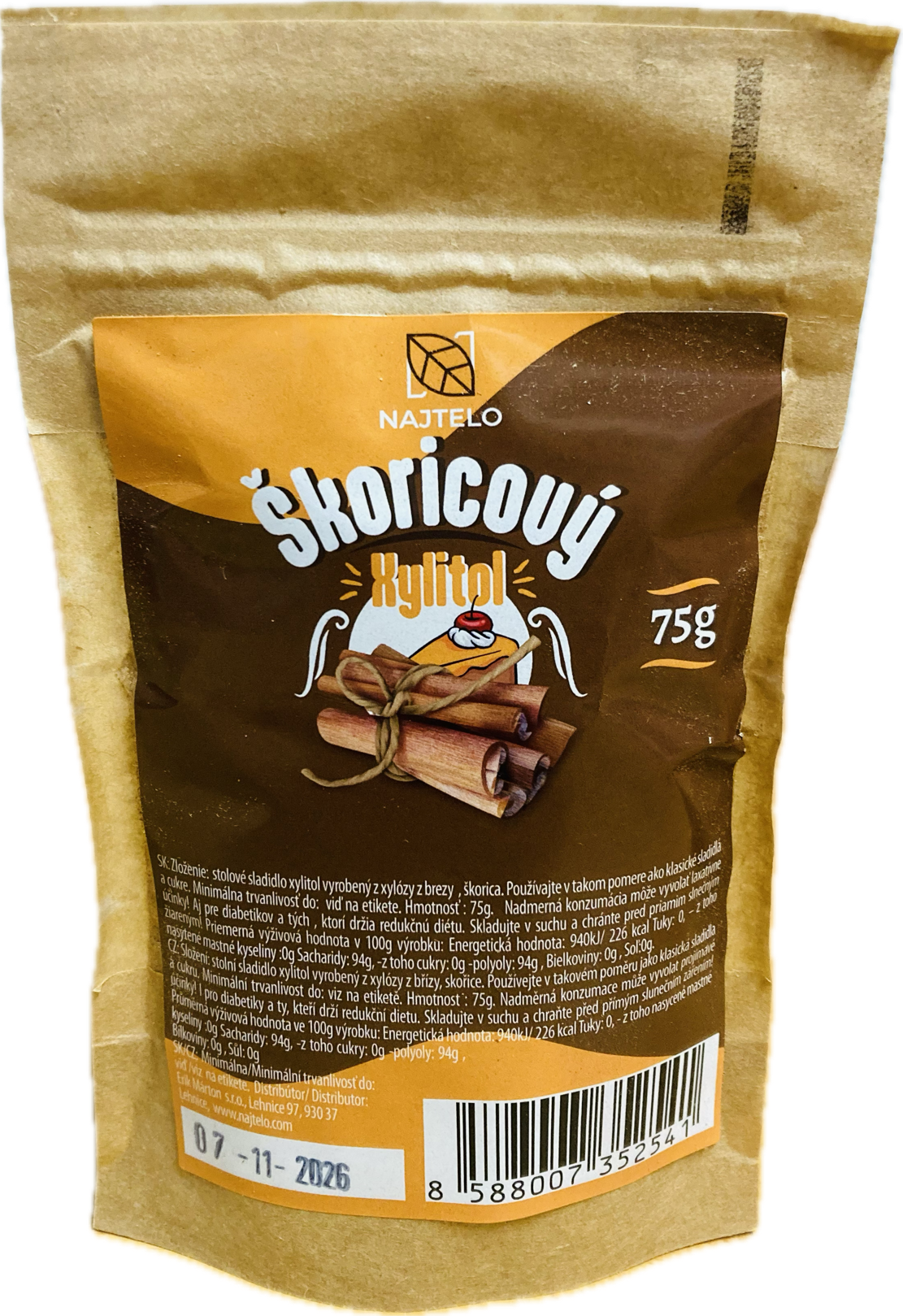 Najtelo Xylitol s cejlonskou skořicí 75g