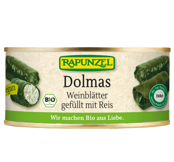 Rapunzel Dolmas vinné listy plněné rýží 280g