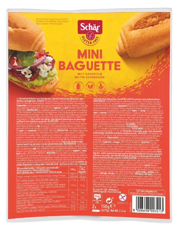 Schär Duo Mini Baguette 150g