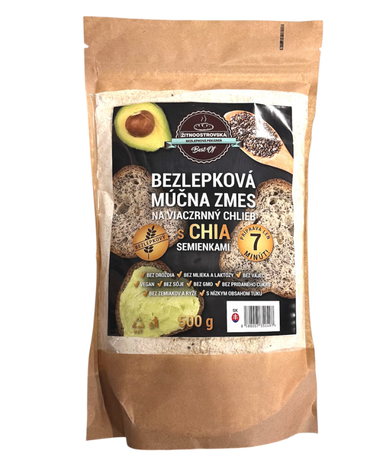 Najtělo bezlepková moučná směs na chléb s CHIA semínky 500g