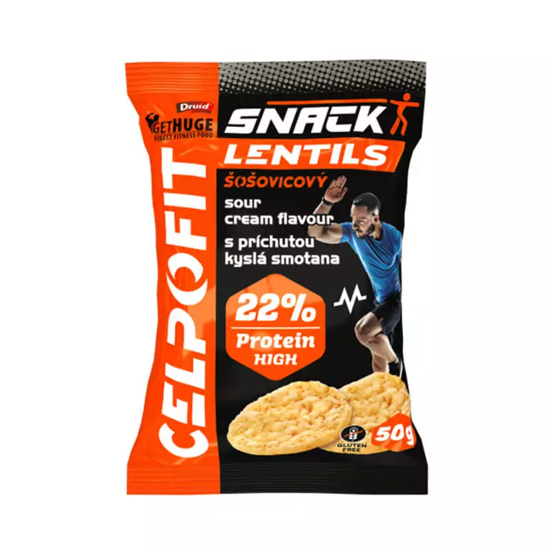 Celpo Fit Snack čočkový s příchutí kyselá smetana 50g