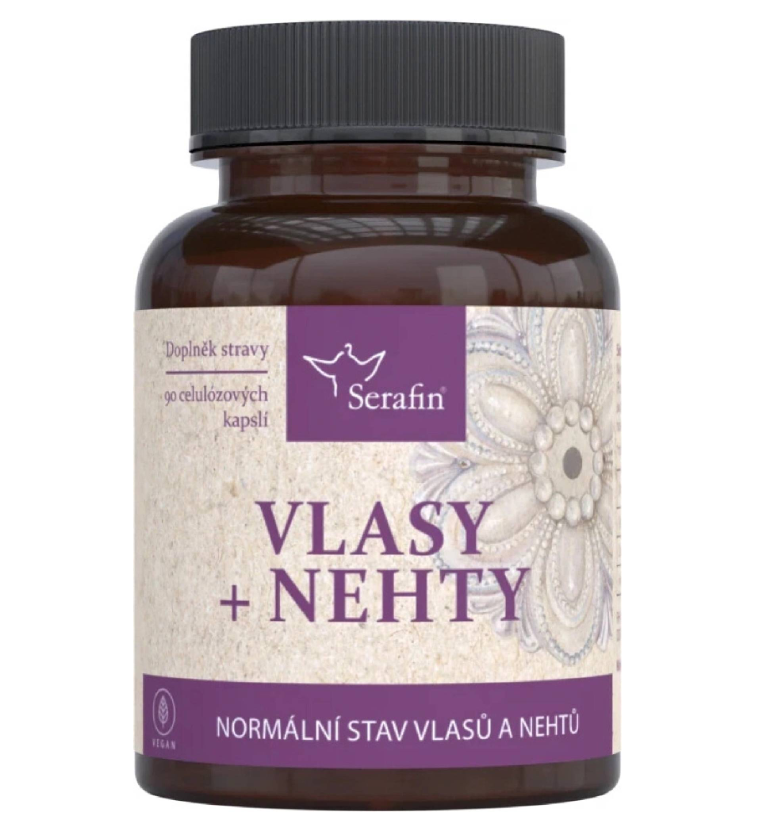 Serafin Vlasy + Nehty - přírodní kapsle 90 kapslí