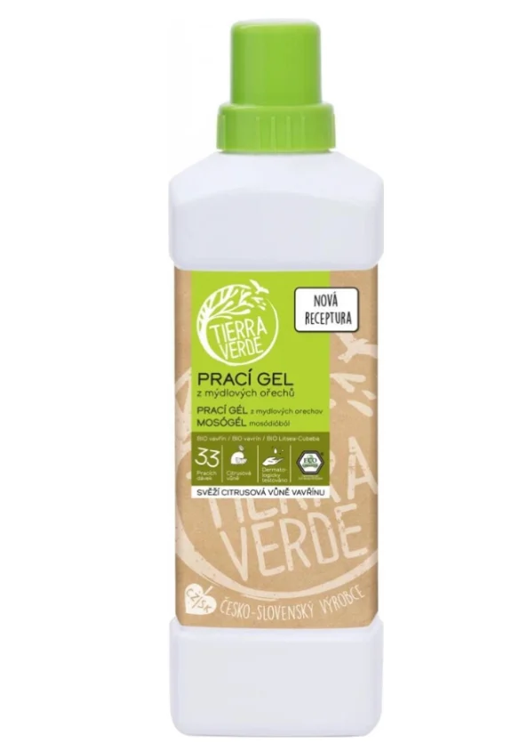 Tierra Verde Prací gel z mydlových ořechů na citlivou pokožku 1L