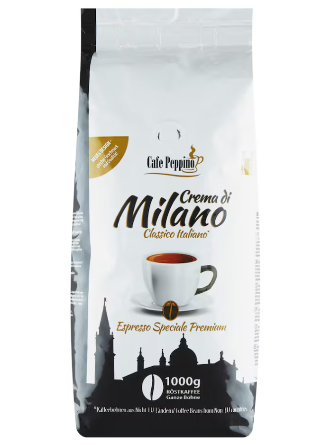 Cafe Peppino Crema di Milano Espresso pražená zrnková káva 1000 g
