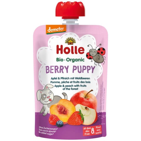 Holle Pyré Berry puppy Jablko, broskev s lesními plody BIO 100 g