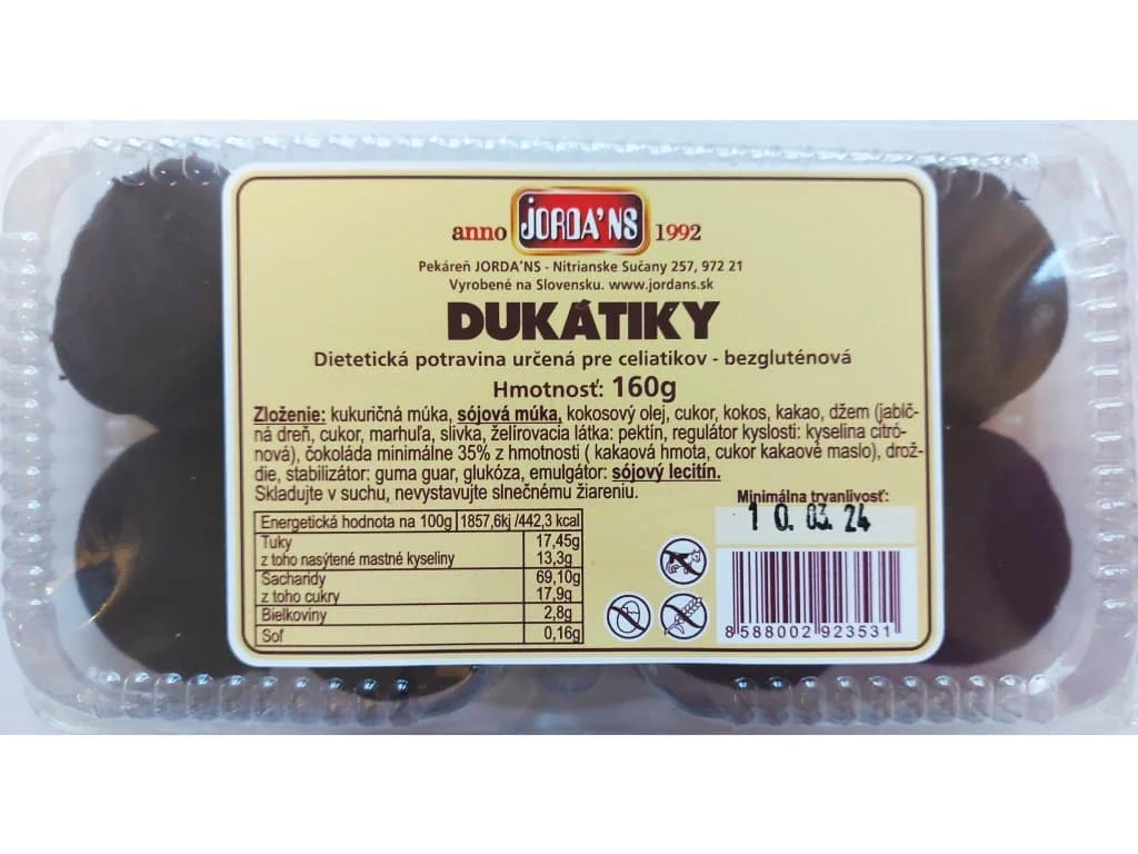 Jordans Dukátky bezlepkové 160g