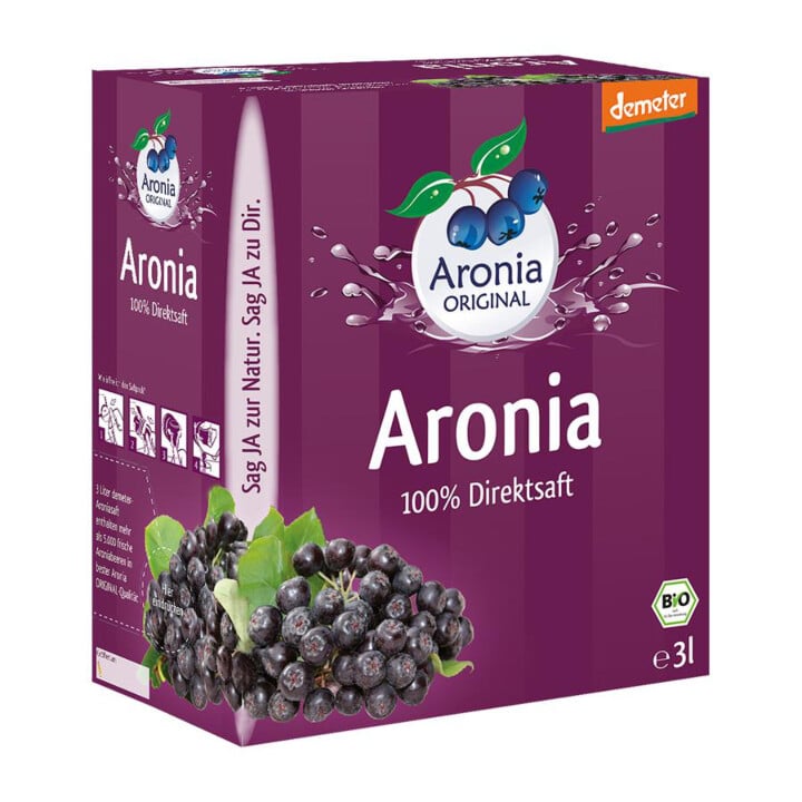Aronia Original Naturprodukte Arónie šťáva BIO 3L
