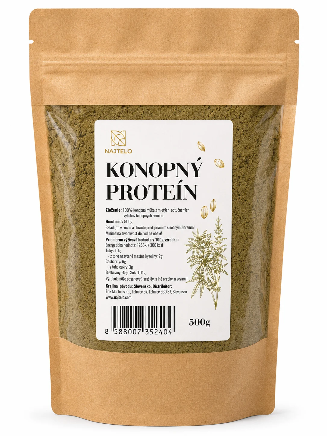 Najtelo konopný protein 500 g