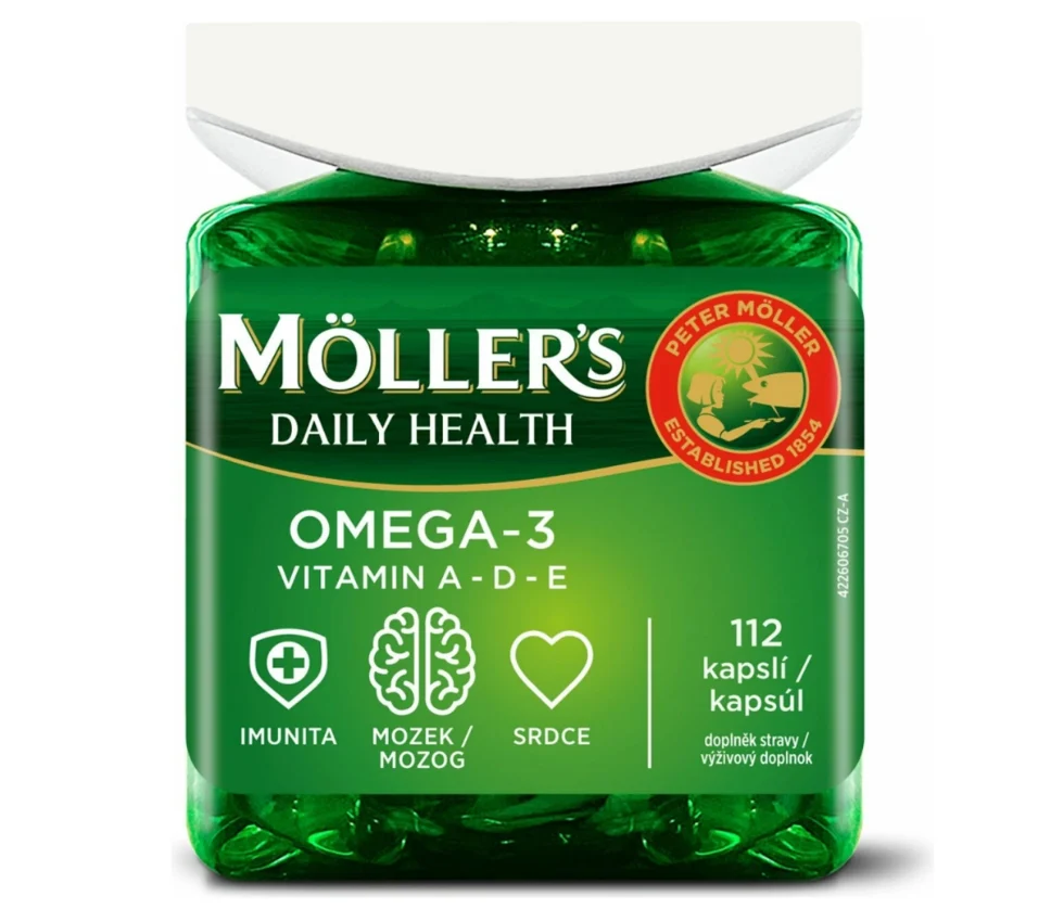 Möller’s Omega 3 Daily Health 112 kapslí