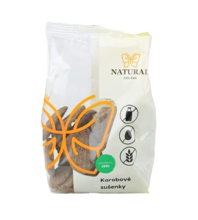 Natural Jihlava Sušenky karobové bez lepku, vajec a mléka - Natural 150g