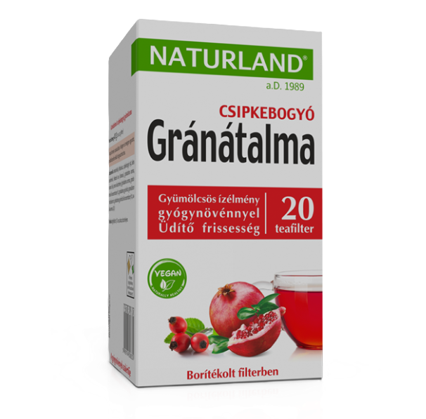 NATURLAND Ovocný porcovaný čaj z granátového jablka a šípky 40g (20x2g)