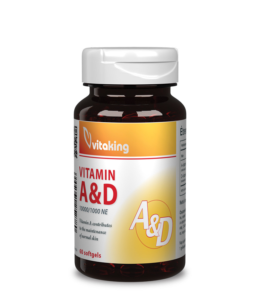 Vitaking A&amp;D Vitamíny 10000IU/1000IU 60 kapslí
