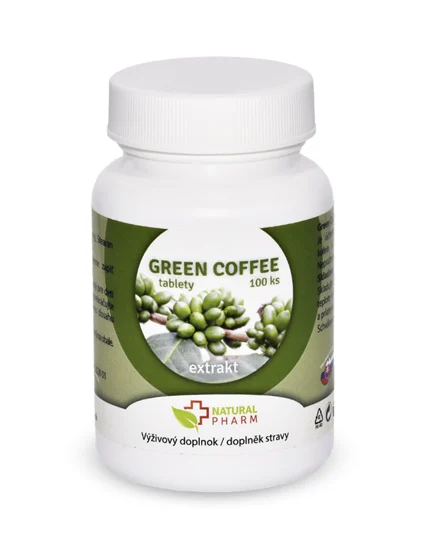 Natural Pharm Green Coffee /Zelená káva/ tablety 100 ks
