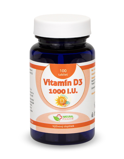 Natural Pharm Vitamín D3 1000 I.U. tablety 100 ks
