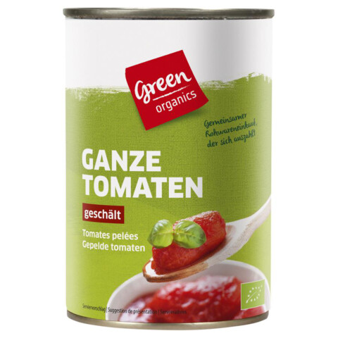 Green organics loupaná celá BIO rajčata 400g
