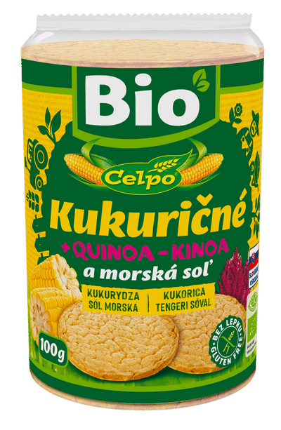 Celpo 100% BIO kukuřičné chlebíčky s quinoou a mořskou solí 100g