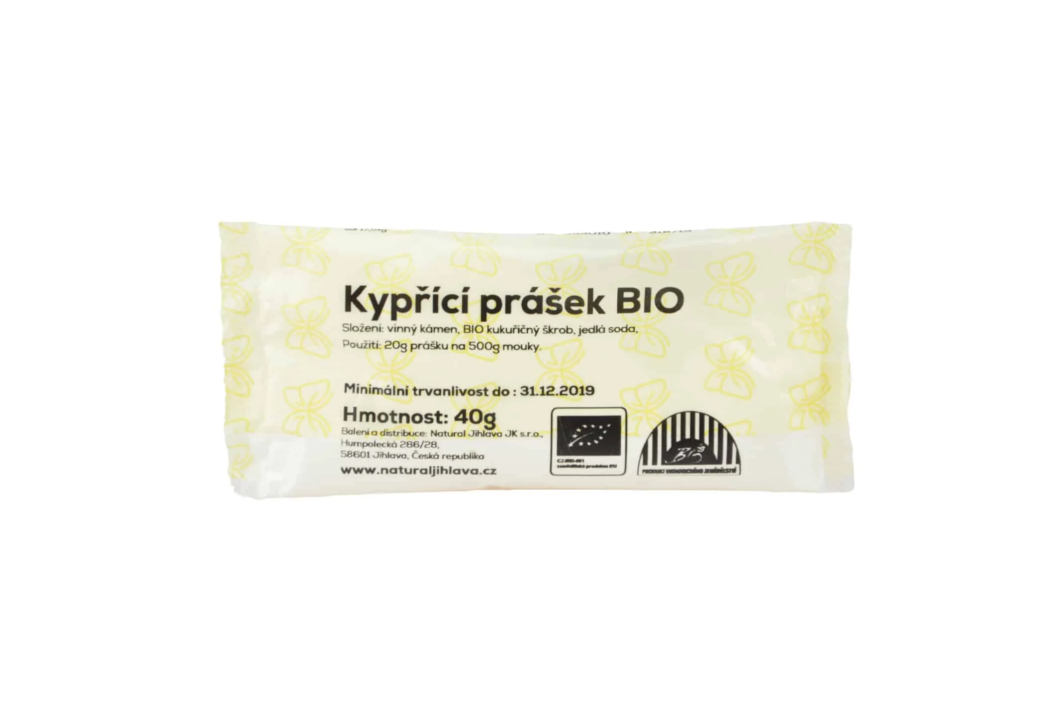 Natural Jihlava Kypřící prášek vinný kámen 40g