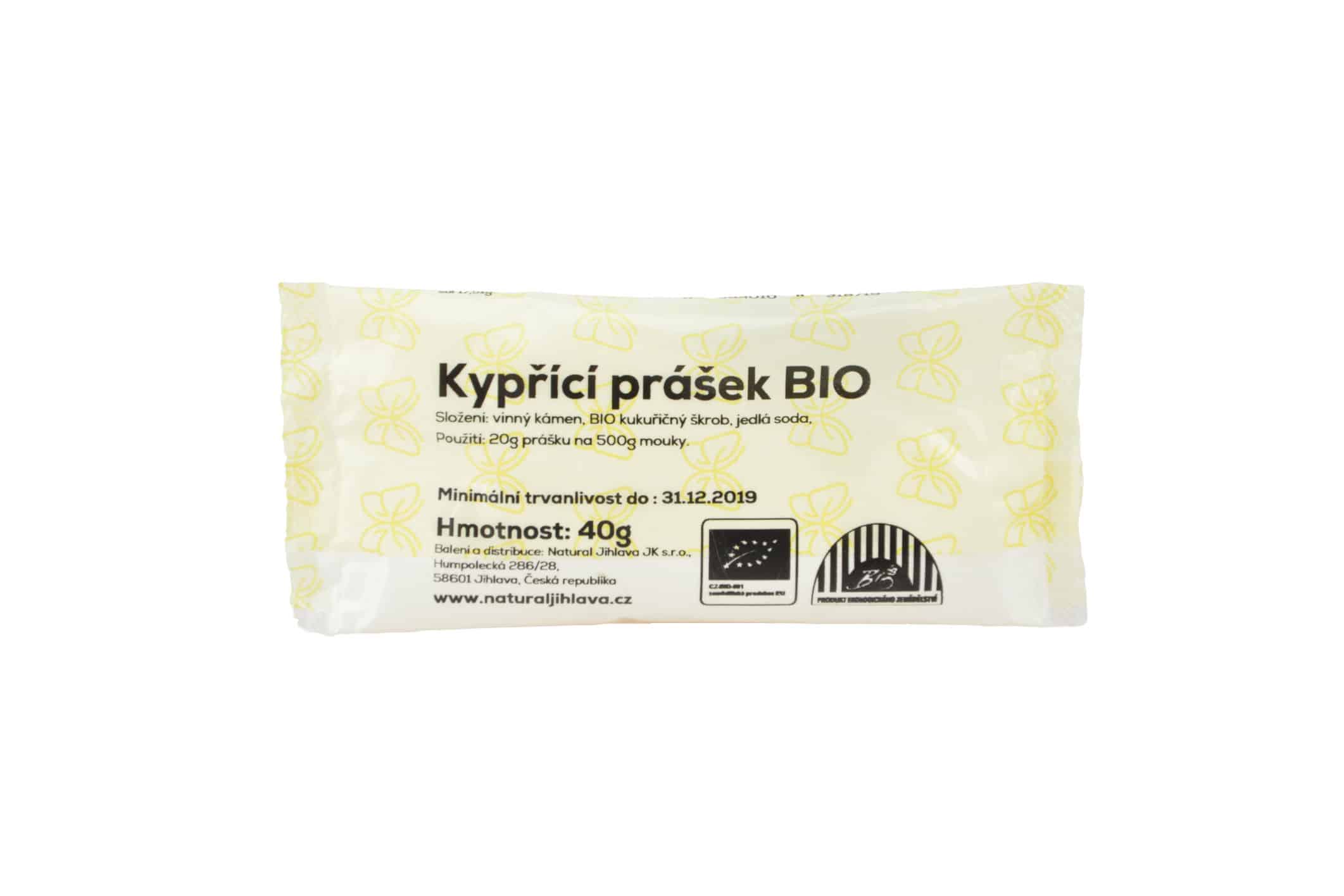 Natural Jihlava Kypřící prášek vinný kámen 40g