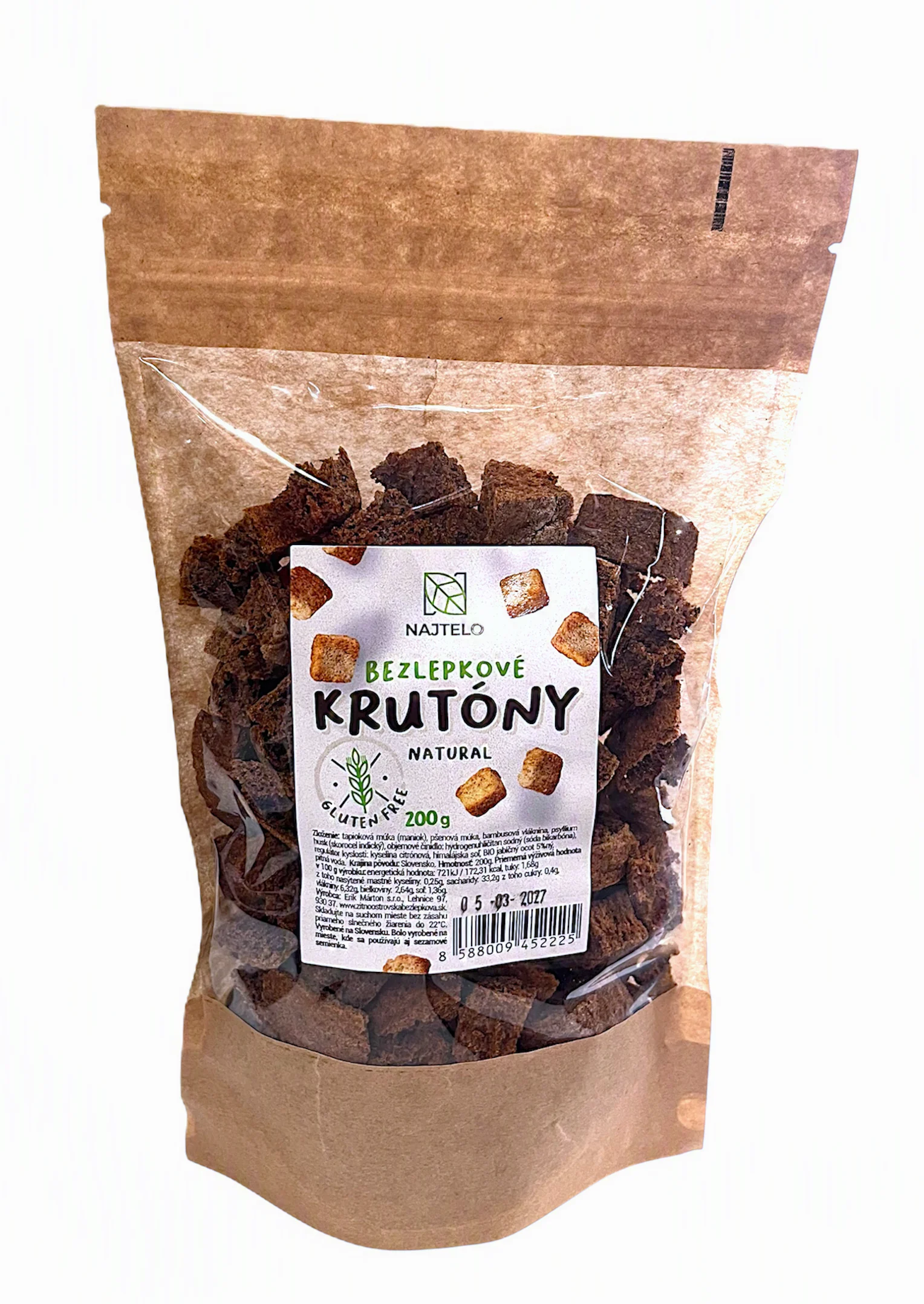 Najtelo bezlepkové krutony natural 200g