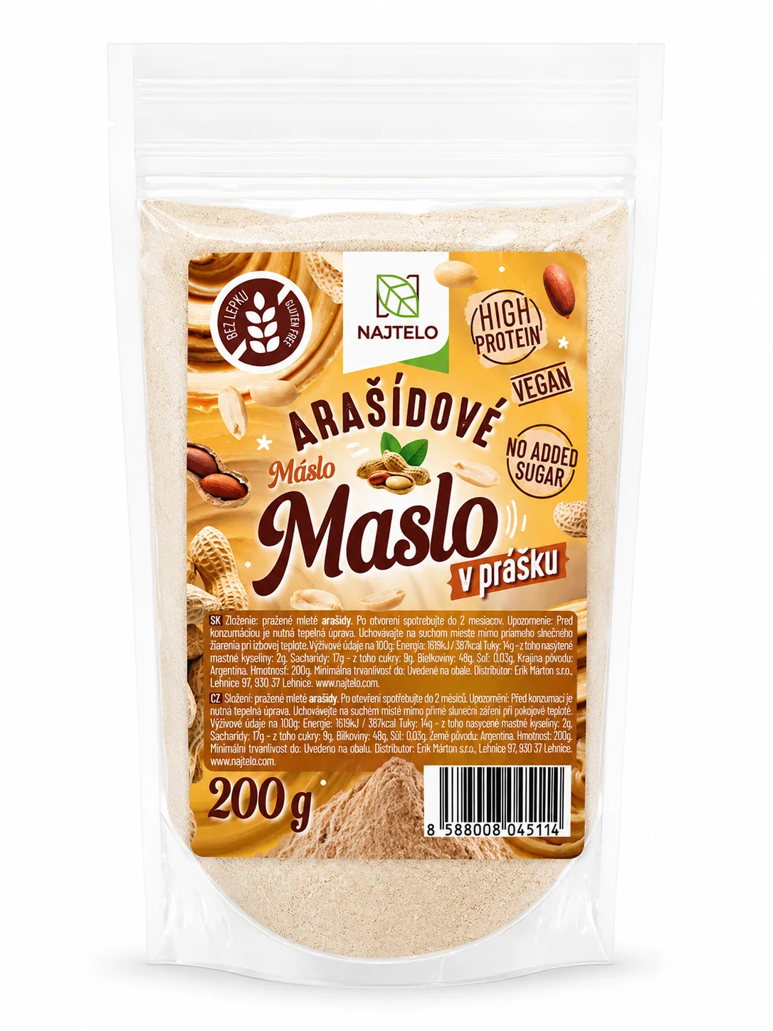 Najtelo arašídové máslo v prášku 200g