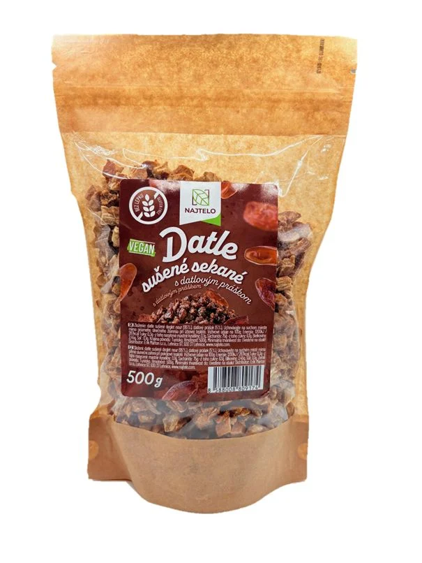 Najtelo Datle sušené krájené s datlovým práškem 500g