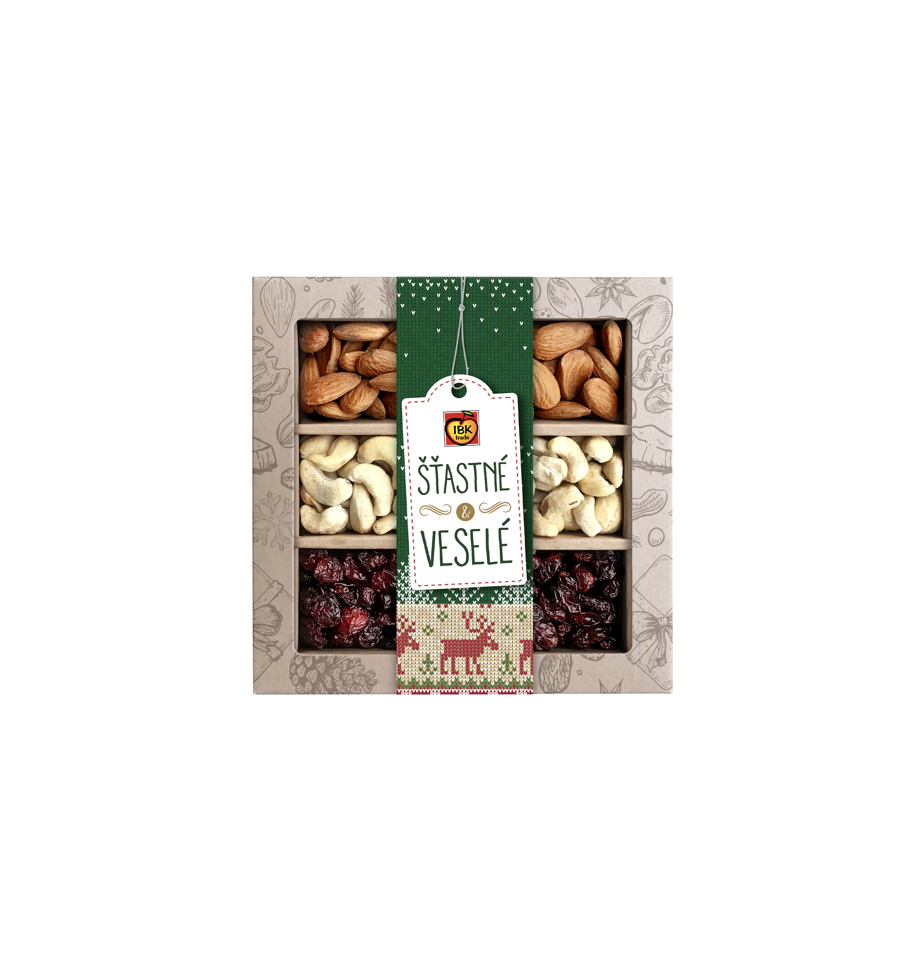 IBK Mix ořechů s brusinkami 160g