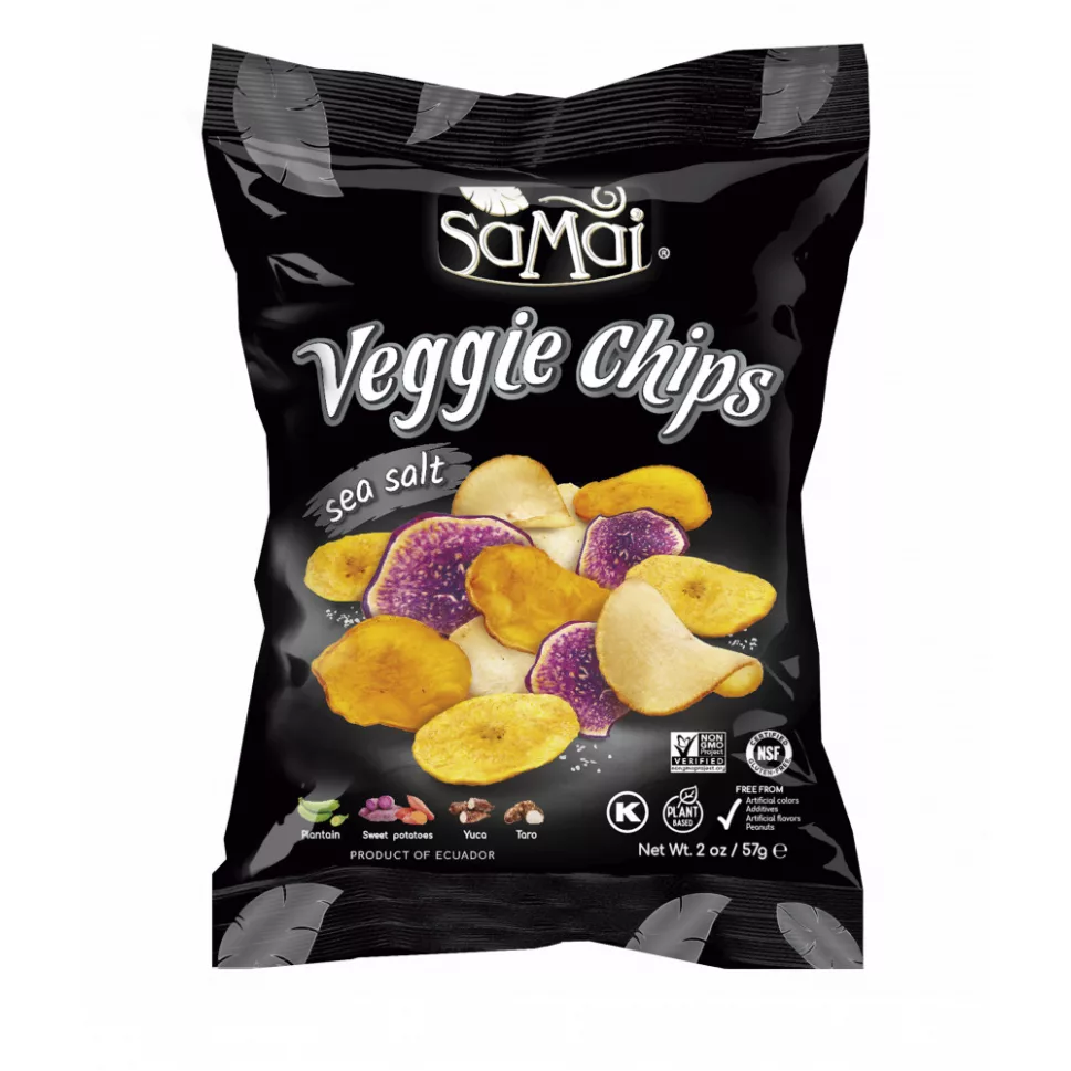 Samai tropické zeleninové chipsy MIX s mořskou solí 57g