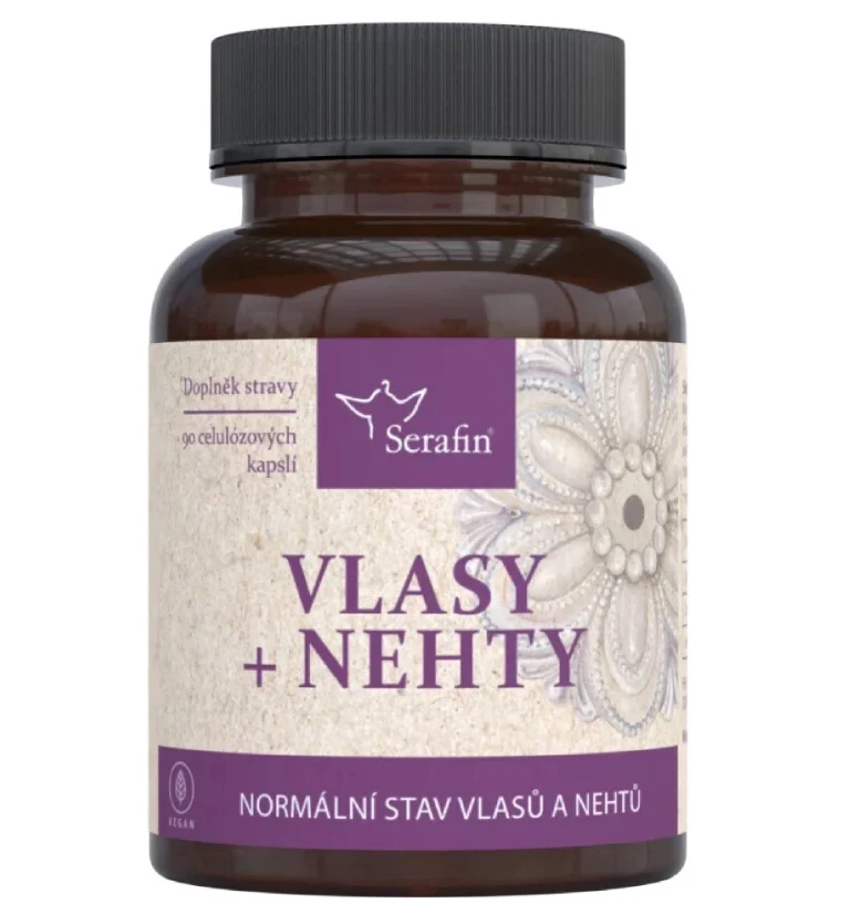 Serafin Vlasy + Nehty - přírodní kapsle 90 kapslí