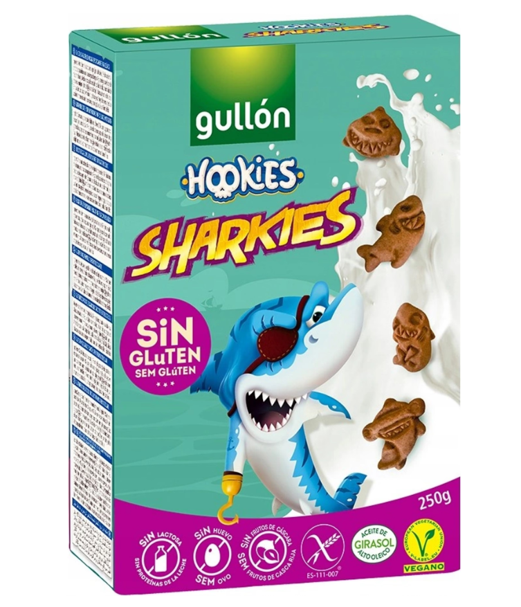 Gullón Sharkies bezlepkové kakaové sušenky 250g