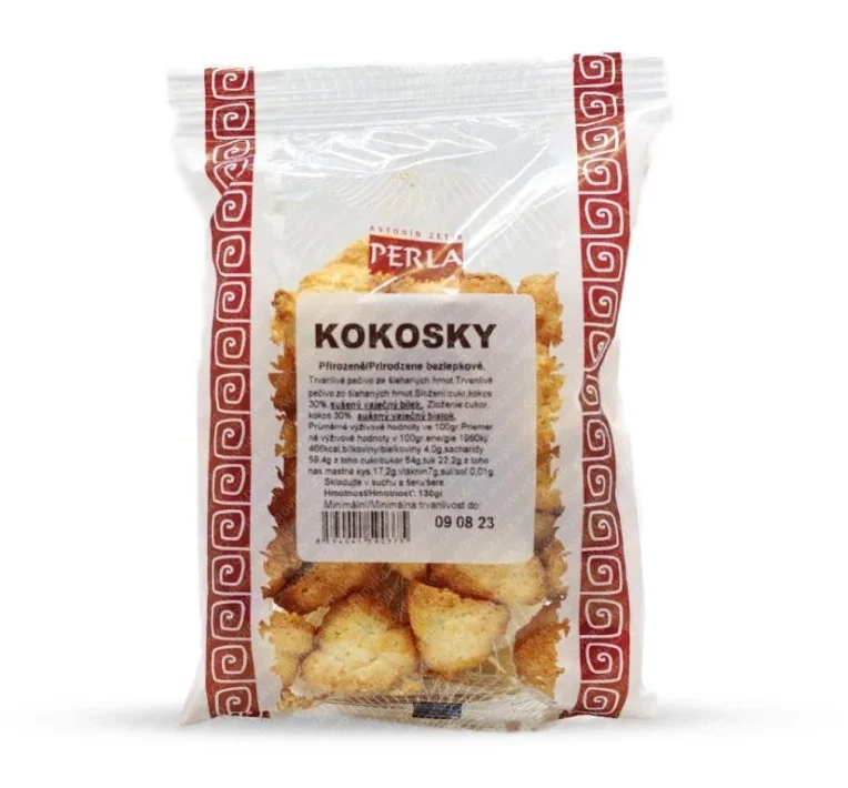 Kokosky bez řepného cukru 130g Perla