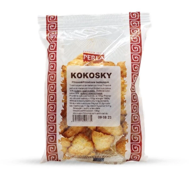Kokosky bez řepného cukru 130g Perla