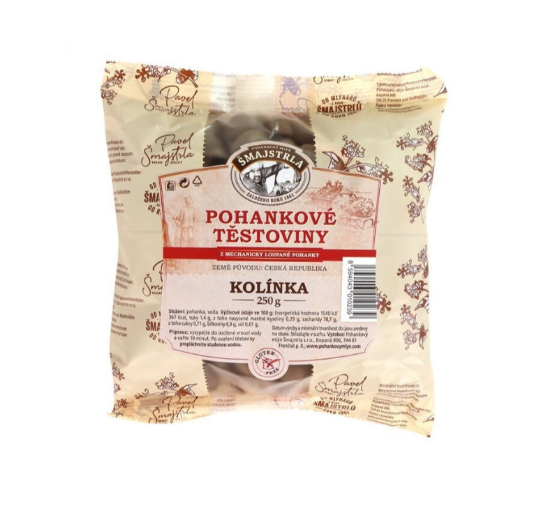Šmajstrla Těstoviny pohankové kolínka 250g