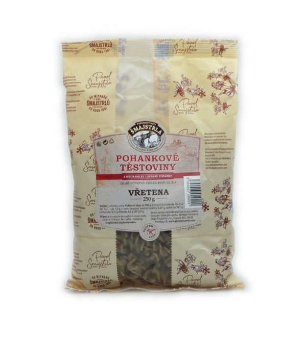 Šmajstrla Pohankové těstoviny fusilli 250g