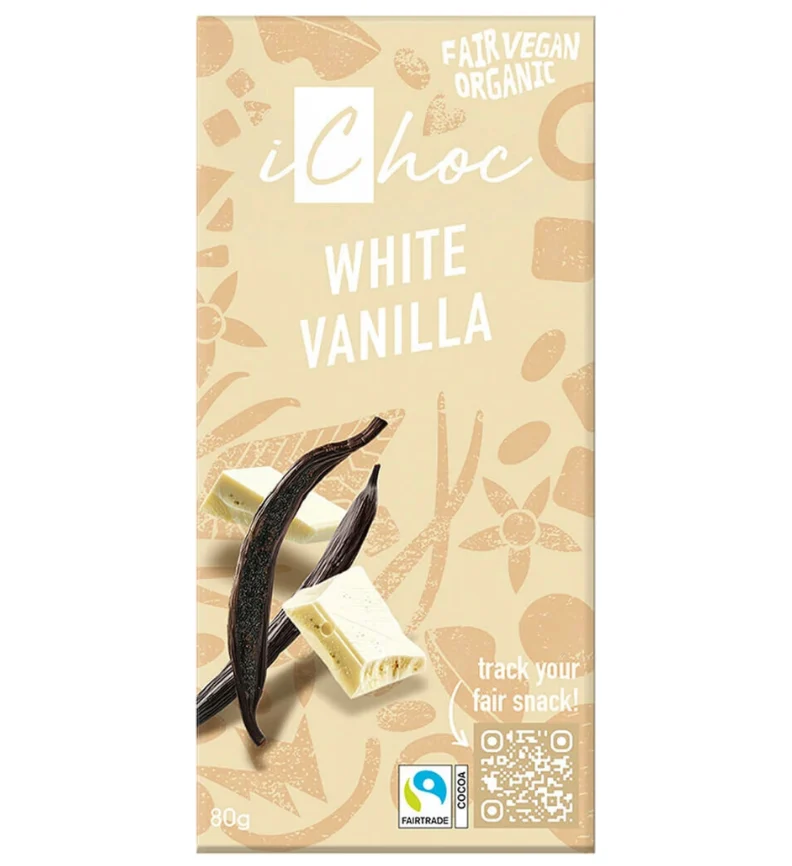 iChoc Bílá čokoláda s vanilkou 80g
