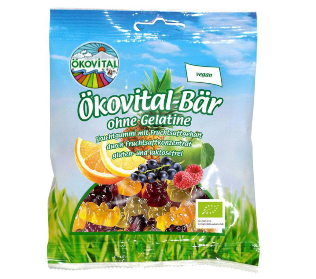 BIO medvídci bez želatiny 100g Ökovital