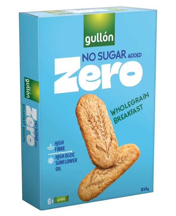 Gullón Breakfast celozrnné sušenky, bez přídavku cukru 216 g