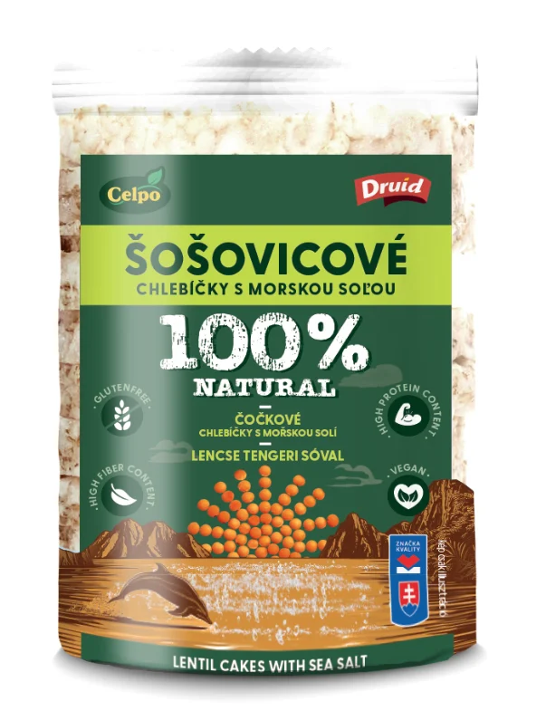 Celpo čočkové chlebíčky s mořskou solí 90g