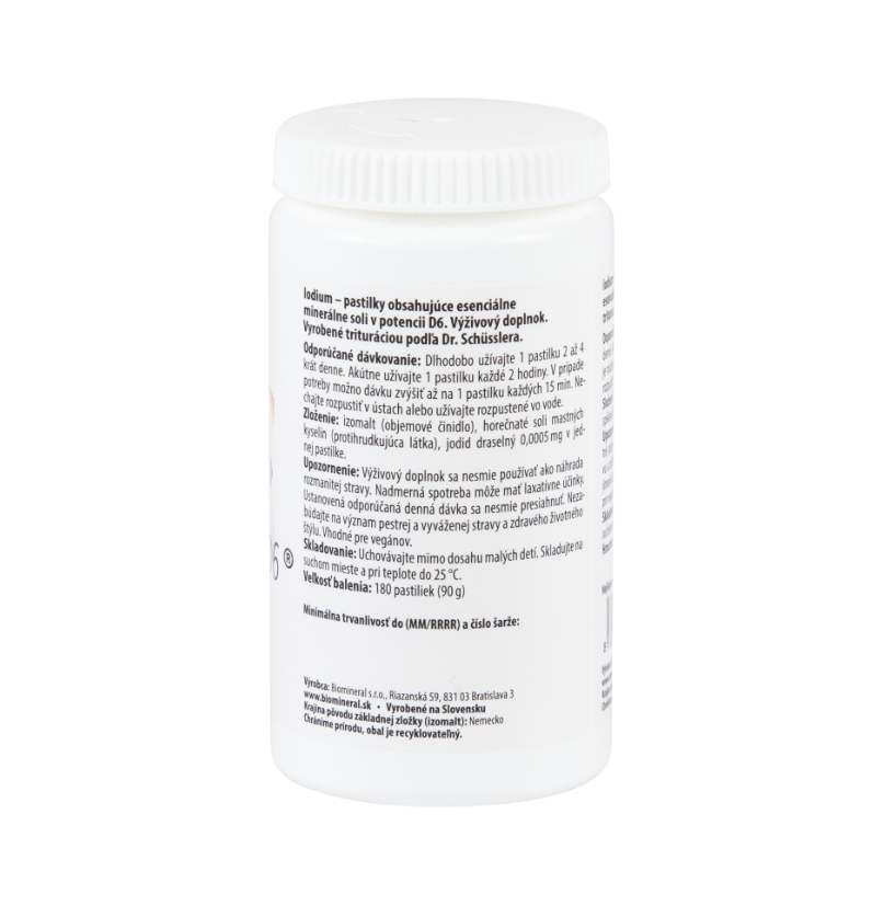 Biomineral D6 Jód iodium 180 tbl. - Obrázek 2